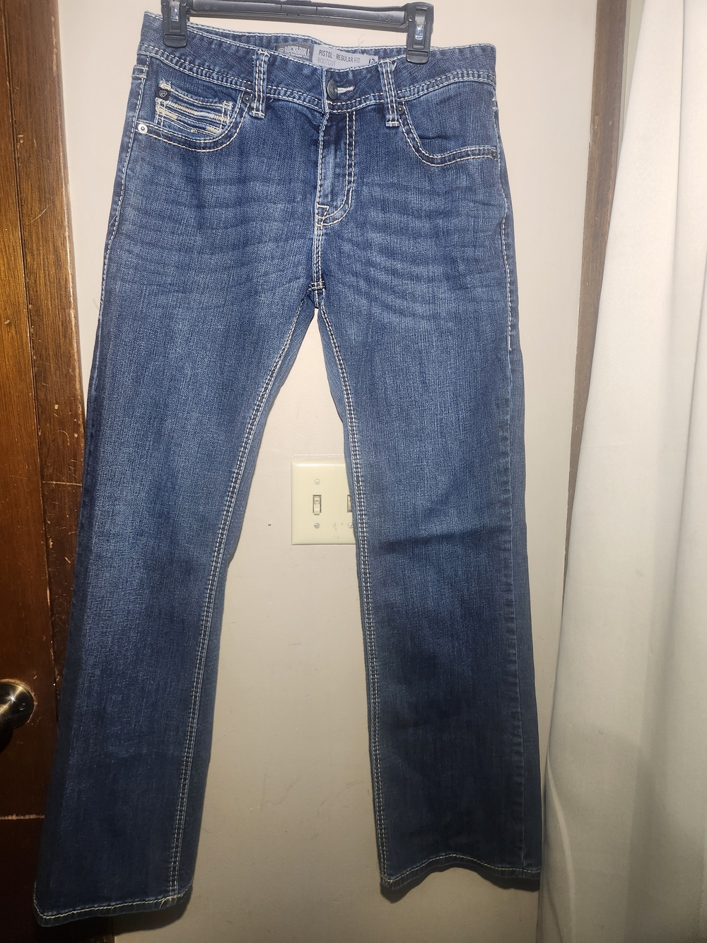 Men's Dark Blue Bootcut Jeans - Classic Everyday Fit